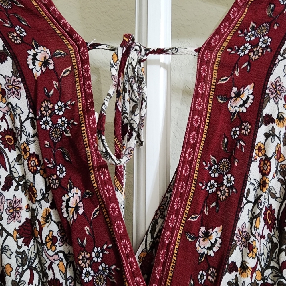 Knox Rose XL Boho Floral Maxi Dress Sleeveless Border Print Festival Cottagecore - Picture 9 of 13